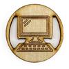DLM Bomboniere DLM32732 (Kit 12 Pezzi) Calamita Magnete Tonda in Legno Laurea Ingegneria Informatica Segnaposto Pensierino Confettata bomboniera Regalo
