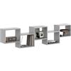 KUBUTKU - Mensola da parete 44x185x18, design moderno, sospesa, per soggiorno, camera da letto, ufficio e cucina (Grigio)