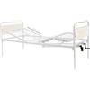 p age Letto Degenza Manuale, Larghezza 90 cm, Altezza 46 cm, Due Manovelle, Tre Snodi, Struttura in Metallo Bianco