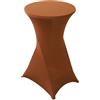 FANSU Tovaglia da Cocktail, Tovaglia Tavolo Cocktail Copritavolo da Cocktail Tovaglia Tavolo Bar Tovaglia Bistrot con 4 Tasche Gambe Tovaglie Rotonde con Elastico (Marrone C,90x110cm)
