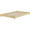 Erst-Holz Tre varianti di letto una piazza e mezza futon molto basso 120x200 in pino massello V-60.51-12Doghe in assi di legno rigide incl.