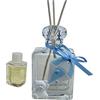 DLM Bomboniere DLM34161 (Kit 6 Pezzi) Profumatore Rettangolare in Cristallo con Orso Orsetto Mongolfiera Blu Nascita Bimbo Battesimo Diffusore per Ambienti Profumo bomboniera
