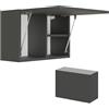 PLATAN ROOM Armadietto per bagno, 60 x 40 x 25 cm, 80 x 40 x 25 cm, 120 x 40 x 25 cm, armadio a parete pieghevole per bagno, mobile da bagno antracite