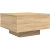 vidaXL Tavolino da Soggiorno con Luci LED Rovere Sonoma 55x55x31 cm