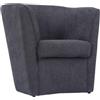 Liberoshopping Poltrona in tessuto antimacchia rivestimento water repellent - struttura in legno - già assemblata - comoda e elegante - per camera da letto,soggiorno,ufficio, stile moderno (Grigio)