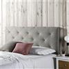 marcKonfort Testiera di Tessuto Milano 160X60, Grigio, 8 cm di profondità