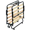 EVERGREENWEB MATERASSI & BEDS Evergreenweb - Brandina Pieghevole 80x190 cm - Rete Singola a Doghe in Legno Naturale di Faggio + Ammortizzatori, sostegno più flessibile - Ortopedica, 4 Ruote ANTIGRAFFIO Smontabili