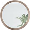 Vladon Specchio Globe 80 cm, Specchio da Parete Rotondo Decorativo per Corridoio e Soggiorno con Cornice in MDF in Ottica Bronzo