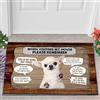 Generic Zerbino per interni ed esterni, motivo chihuahua, con scritta Please Remember, divertente zerbino per interni ed esterni, regalo di benvenuto, regalo per gli amanti dei cani chihuahua, regalo di