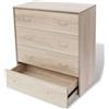 vidaXL Credenza con 4 Cassetti in Rovere Cassettiera Mobiletto Mobile Arredo