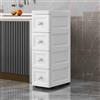 Stoolzfaid Mobiletto Bagno Salvaspazio,Armadio di Stoccaggio Stretto,Mobile da Bagno Stretto,Impermeabile E Resistente All'Umidità,per Camera da Letto Soggiorno