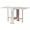 Liberoshopping Tavolo da pranzo richiudibile in legno 136x74 cm salvaspazio SUSANNA (Bianco)