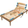 Win Bed Rete elettrica Sonnopuro singola 80x190 con doghe in legno, regolazione motorizzata a 5 sezioni, ideale come rete motorizzata singola per riposo ortopedico e personalizzato