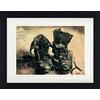 1art1 Vincent Van Gogh Poster Natura Morta, Paio di Scarpe 1886 Quadro in Cornice con Pregiato Passepartout | Immagini A Parete | in Una Cornice 40x30 cm