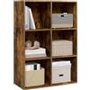 WOLTU Libreria con 6 Cubi, Scaffale per Libri, Libreria Verticale