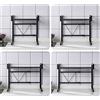 RELOVE Scaffale per Forno a Microonde, Mensola per Forno a Microonde da Cucina Organizzatore a 2/3 Ripiani, Fino a 25 kg (42 cm (40-65 cm) -Nero-2PC)
