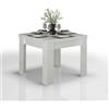 WHOUS Tavolo Allungabile JESI per Sala da Pranzo e Soggiorno, Estensibile da 90 a 180 cm, Tavolo Cucina per 4-8 Persone, Bianco Lucido