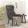 ZQQLVOO Sedia Relax Grigio Scuro in Tessuto, Poltrona Imbottita, Sedia Poltroncina Relax, Poltrona da Lettura con Schienale Alto per Camera da Letto Salotto