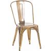CLP Sedia impilabile in metallo con schienale Benedikt, sedia da bistrot per cucina e gastronomia, di design, robusta, portata 200 kg Colore:oro