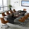 ZRBDDEF Tavolo Riunioni Ufficio, Tavolo Conferenza Moderno Grande, Scrivania Meeting con Piano Spessore 2,5 cm, Tavolo per Sala Riunioni, Ufficio e Spazi di Lavoro