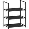 WOLTU Scarpiera, Porta Scarpe a 3 Livelli, Scaffale Stretto per Corridoio/Soggiorno/Corridoio, Struttura in Metallo, Ripiani Compatti e Rimovibili, 41x28x55cm, Nero