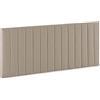HOMN LIVING Testiera Eris rivestita in tessuto beige 160x60 cm, Include raccordi e viti