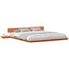 vidaXL Struttura del letto Marrone 200 x 200 cm legno, Set up letto moderno, struttura rettangolare con tavolino, arredo minimalista per vivere con stile