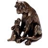 Brillibrum Design Scultura Decorativa in Resina con Polvere di Bronzo, Realizzata a Mano, Scultura Moderna, Resina, Variante 2