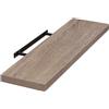 EUGAD Mensola a Muro, Scaffale a Parete in Legno MDF, 80cm, Rovere dorato, Mensola Multiuso a Scomparsa Decorazione per Soggiorno, Camera da Letto, Salotto