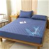 Odot Trapuntati Lenzuola Coprimaterasso con Angoli - Tinta Unita Impermeabile Extra Profondo Morbido Elastica Proteggi Coprimaterasso per Letto Singolo Matrimoniale King (Blu Scuro,90x200+28cm)