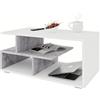 MeblePitus.pl Meble Pitus Tavolino da Caffè - Tavolino Soggiorno 90 x 50 x 49 cm Moderno Basso - Tavolini Salotto, Tavolo Soggiorno - Bianco/Beton