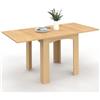 IDMarket - Tavolo da pranzo allungabile DONA per 4-8 persone faggio 80-160 cm