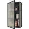 PEBFHSQW pensile Mobiletto Portaoggetti Da Parete Per Il Bagno - Mobiletto Pensile Di Grande Capacità Con Anta Per Bagno, Ingresso Balcone, Organizer Per Cosmetici Facile Da Pulire(BlackA,60*50*15cm)