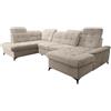 Robin Inspire Divano Angolare Con Funzione Letto Convertibile 2 Casette A Forma Di U Libero Profondità Del Sedile Altezza Dello Schienale Regolabile Neo 343 x 210 x 90 cm A Sinistra Crema