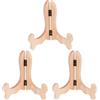 VOSAREA 3pcs cavalletti portatarga in Legno per espositori Pieghevoli espositori per Piatti (Colore Pino)