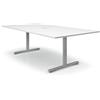 Weber Büro Weber - Tavolo da conferenza da 240 x 120 cm, serie Easy, con meccanismo elettrificato, colore: bianco