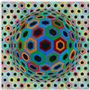 LVTFCO Victor Vasarely Poster E Stampe Optical Visual Wall Art Victor Vasarely Dipinto su Tela per La Casa Decorazione della Parete di Arte Immagine 40x40cmx1 Senza Cornice