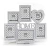 Gicos Porta Foto Cornice Multiplo 6 posti in plastica Forma Cuore Home Colore Bianco 46 * 41 * 2,5 cm MOG-800832