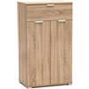 MeMi Me306RSN Armadietto due ante con cassetto Gia' Montato, Legno, Rovere Sonoma, 38x60x105 cm