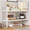 SJMDMZD Scaffale Organizer da Scrivania a 2 Ripiani, Multiuso Scaffale da Scrivania, Libreria da Scrivania in Legno, Organizzatore per Casa Ufficio Scuola C 40x20cm