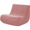 Mateju Copridivano Senza Braccioli Elasticizzato Jacquard Pigro Copridivano Antimacchia Fodera per Divano Letto Antiscivolo Copri Divano Sofa Protettore per Soggiorno, Tinta Unita (1 Posto,Rosa)