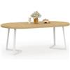 IDMarket - Tavolo da Pranzo Allungabile Rotondo Selma 4-10 Persone, in Legno e Bianco 110-200 cm