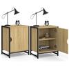 IDMarket - Set di 2 comodini a 1 Anta Detroit dal Design Industriale