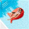 Avalon - Cuscino Galleggiante per Piscina Pouf Poltrona Sacco SQUAMA, Pouffe Amaca, Pouf a Sacco in Tessuto Tecnico Antistrappo e Impermeabile, Arredo Moderno, Made in Italy(145x99cm-Rosso)