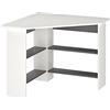 Vicco Scrivania angolare Arion, Bianco, 90 x 90 cm, per un utilizzo efficiente dello spazio con vani aperti