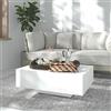 Generico Tavolino da Salotto Bianco 85x55x31 cm in Legno Multistrato,Mobili,Tavoli,Tavolini decorativi,Tavolini da salotto-803380