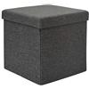 DuneDesign Contenitore - 38x38x38 cm - Pouf pieghevole con coperchio imbottito - Sgabello poggiapiedi Tavolino Contenitore stabile - Capacità 42 l - Installazione Salotto Camera da letto Ingresso