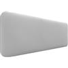 DHOME Testata Imbottita Liscia Arrotondata in Similpelle per Parete Acustica Testate Fonoassorbenti Testiera Letto Camera da Letto (Grigio Chiaro, 135cm)