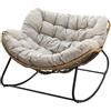 DKAIW Poltrona Moderna,Poltrona Lounge Moderna Per Balcone, poltrona a dondolo,on Seduta Ergonomica In Tessuto Imbottito, per Soggiorno/Camera da Letto C,110 * 78cm