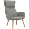 vidaXL Poltrona Relax Grigio Chiaro in Velluto
